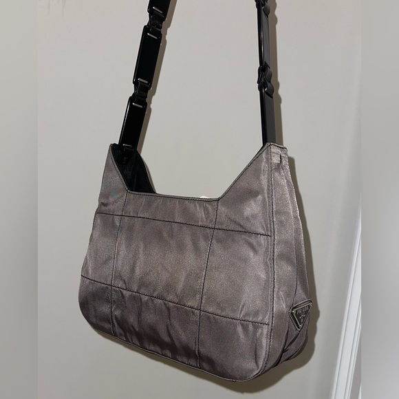 Prada Tessuto Nylon Shoulder Bag in Gunmetal | Authentic | Excellent Condition - Picture 5 of 11